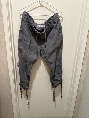 Women Gray Casual Drawstring Cargo Pants